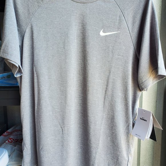 Nike Swim Dri-Fit T-Shirt Medium (Gray) - Picture 1 of 4